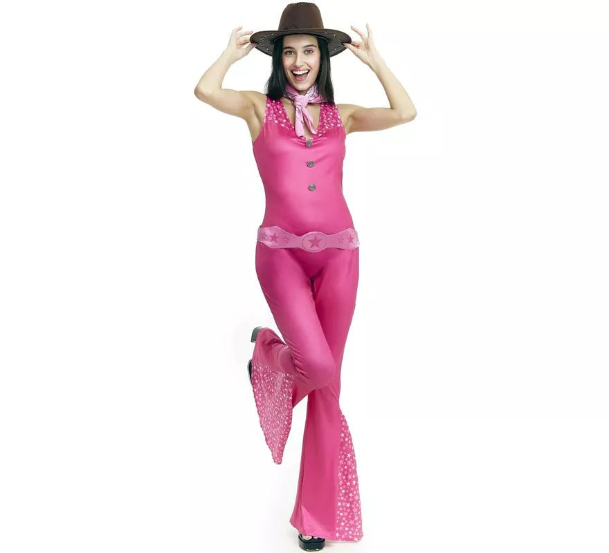 Translation missing: es.Disfraz de Muñeca Famosa Vaquera fucsia para mujer