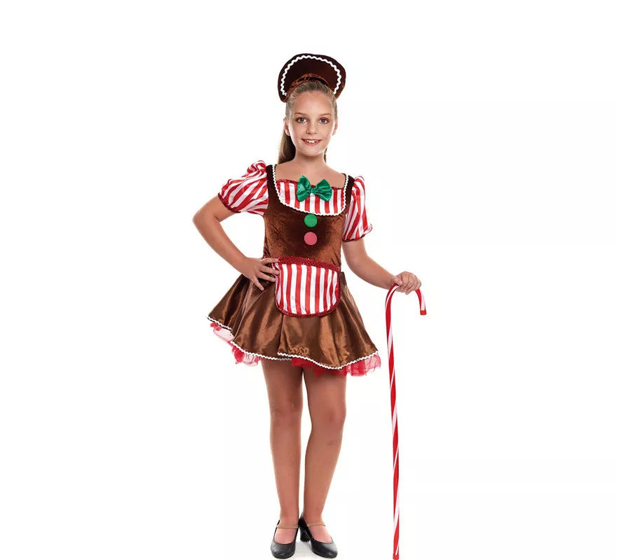 Disfraz de Muñeca Jengibre de Navidad para niña