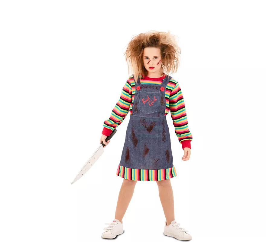 Translation missing: es.Disfraz de Muñeca Poseída con falda para niña