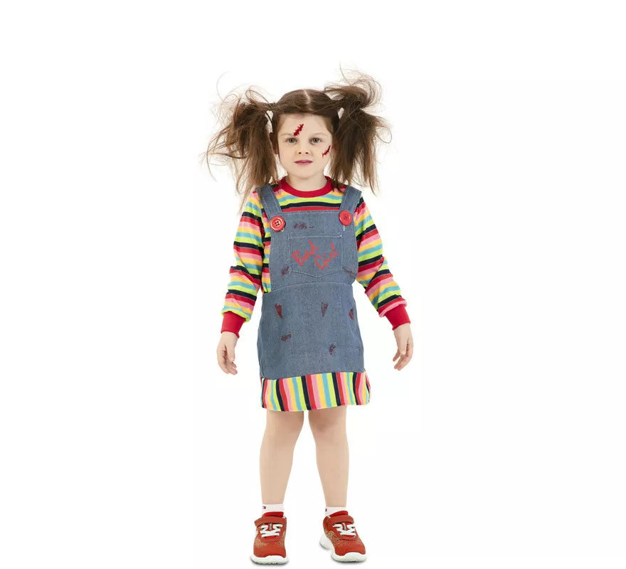 Translation missing: es.Disfraz de Muñeca Poseída con falda para niña