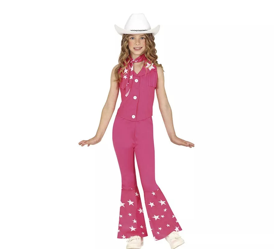 Disfraz de Muñeca Vaquera rosa para niña