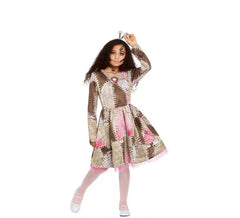 Disfraz de Muñeca Vudú marrón y rosa para niña