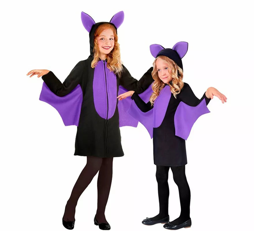 Disfraz de Murciélago morado para niña