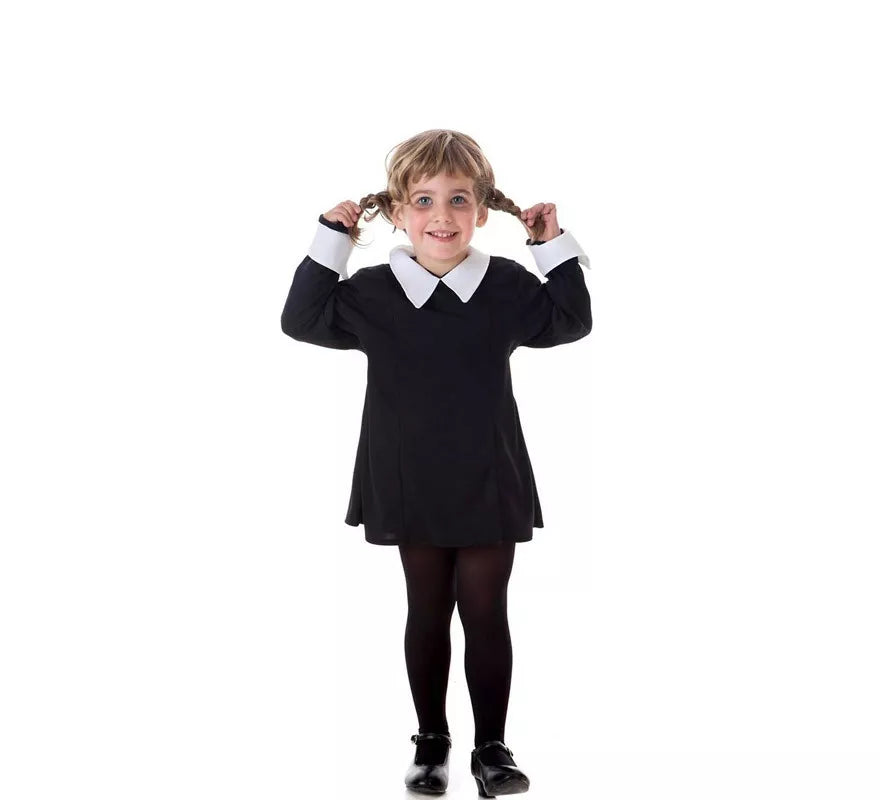 Translation missing: es.Disfraz de Niña Siniestra Clásico negro para niña
