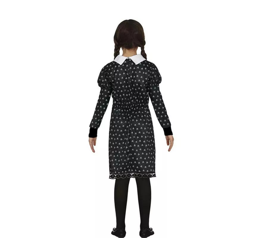 Translation missing: es.Disfraz de Niña Siniestra con lunares para niña