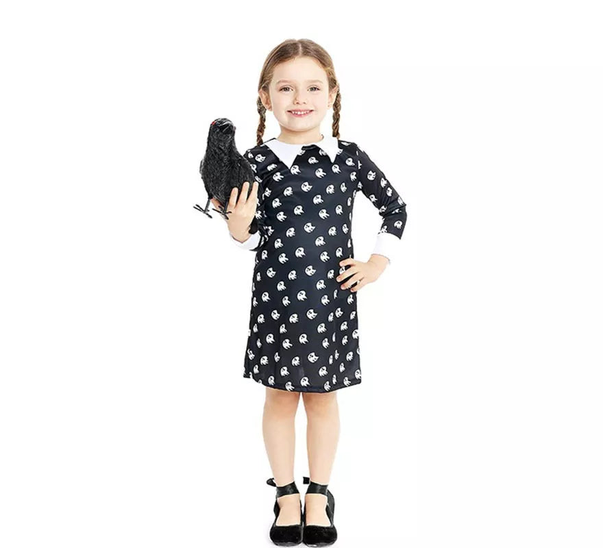 Translation missing: es.Disfraz de Niña Siniestra vestido estampado para bebé y niña