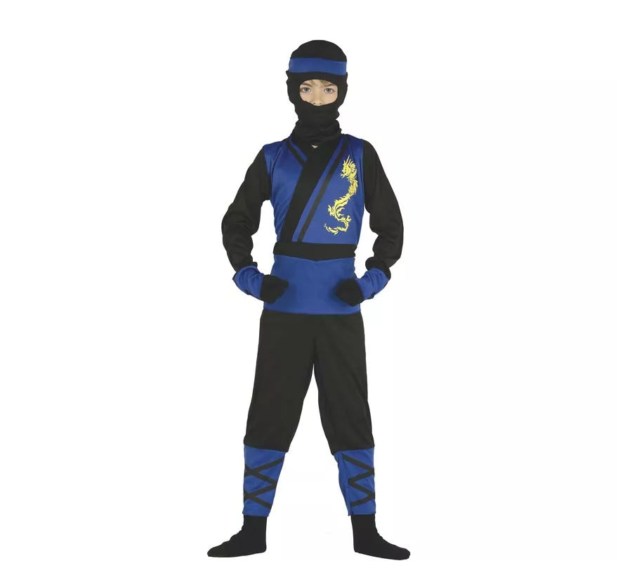 Translation missing: es.Disfraz de Ninja azul y negro para niño