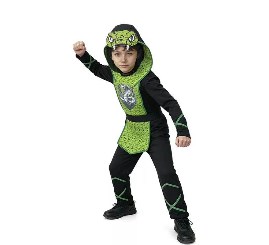 Disfraz de Ninja Cobra verde para niños