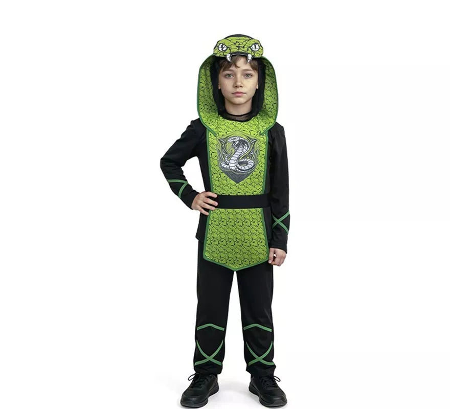 Disfraz de Ninja Cobra verde para niños