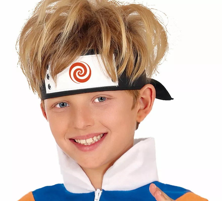 Translation missing: es.Disfraz de Ninja de Anime Naranja y Azul para niño