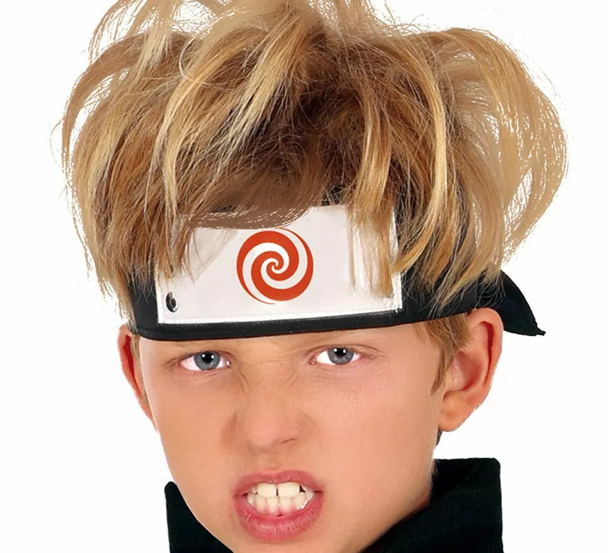 Translation missing: es.Disfraz de Ninja de Anime Naranja y Negro para niño