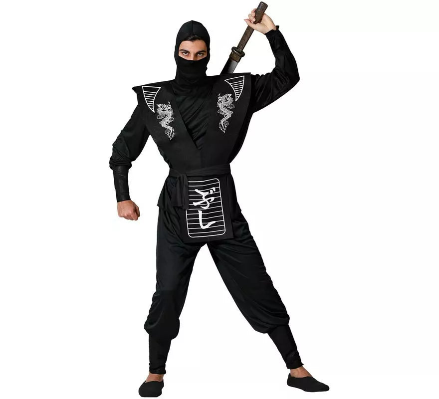 Translation missing: es.Disfraz de Ninja Dragón blanco para hombre