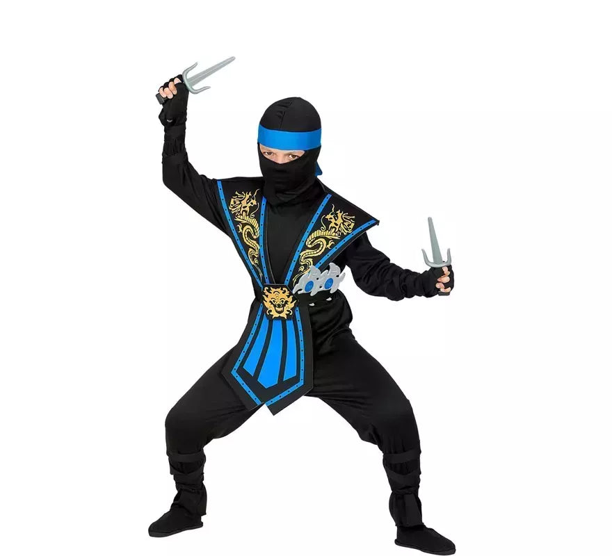 Translation missing: es.Disfraz de Ninja Kombat Azul con Armas para niño