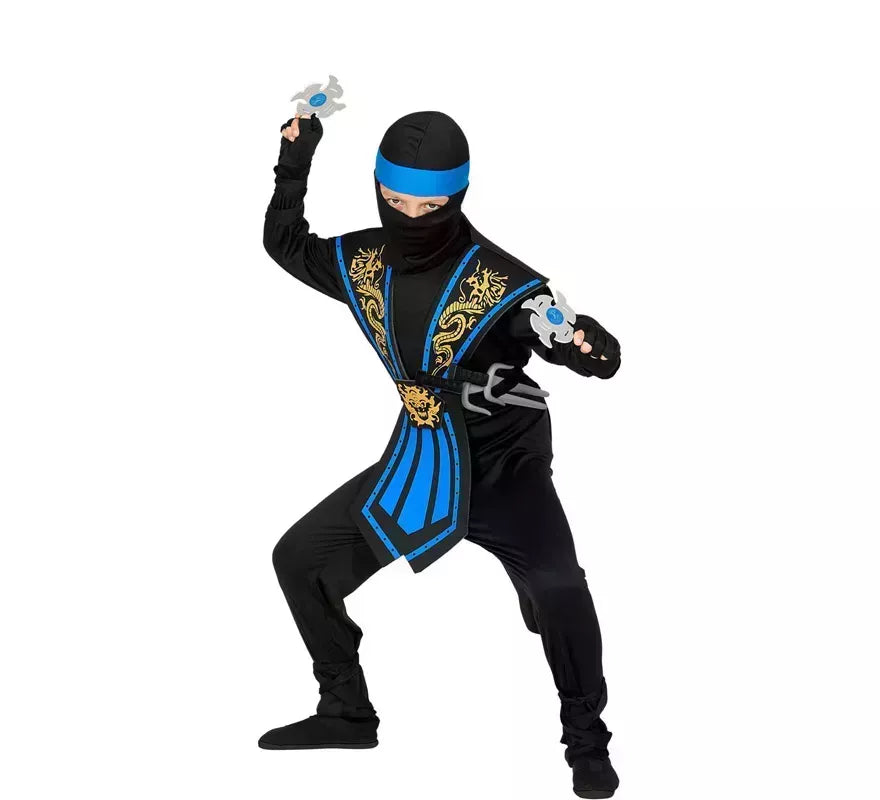 Translation missing: es.Disfraz de Ninja Kombat Azul con Armas para niño