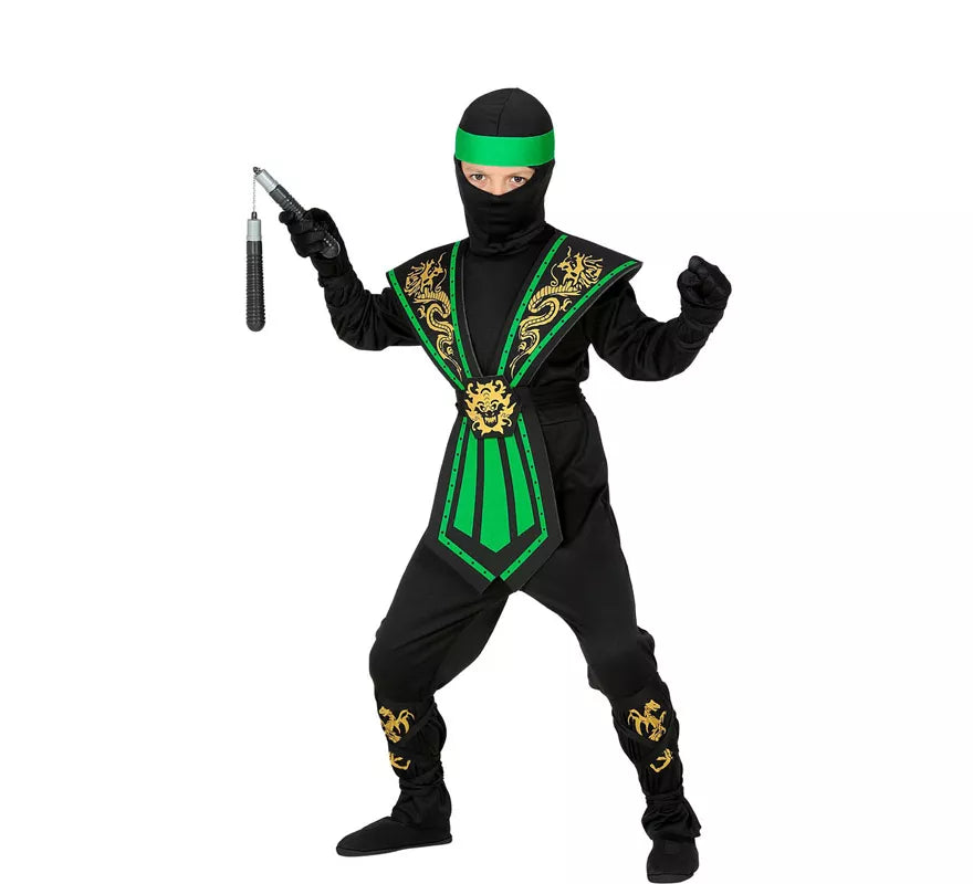 Translation missing: es.Disfraz de Ninja Kombat Verde para niño