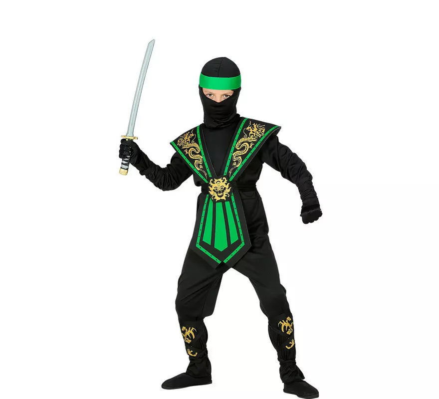 Translation missing: es.Disfraz de Ninja Kombat Verde para niño