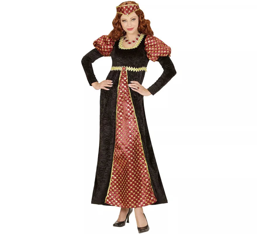 Translation missing: es.Disfraz de Noble Medieval Castellana para mujer
