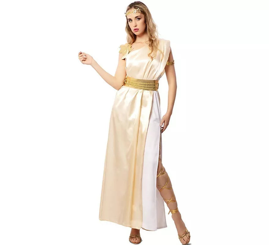 Translation missing: es.Disfraz de Noble Romana beige deluxe para mujer