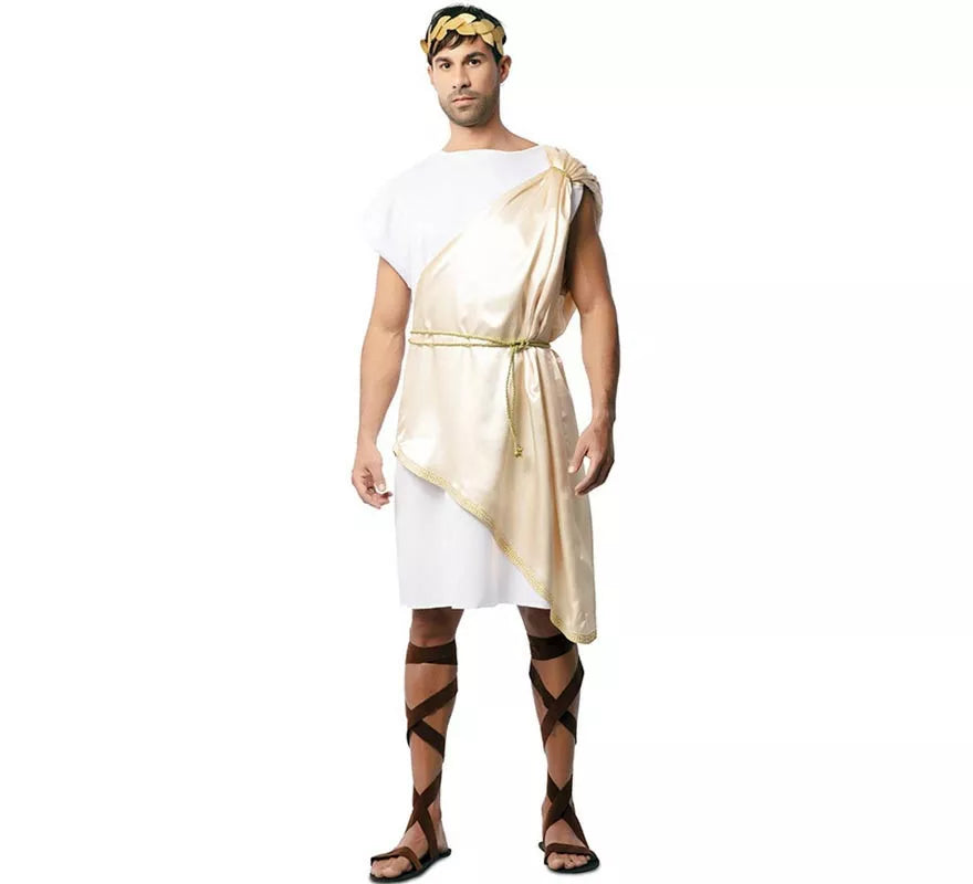 Translation missing: es.Disfraz de Noble Romano beige deluxe para hombre