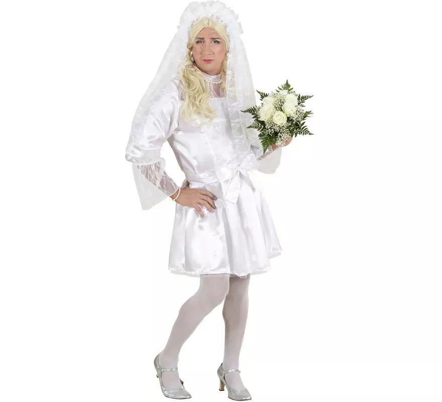 Translation missing: es.Disfraz de Novia blanca para hombre