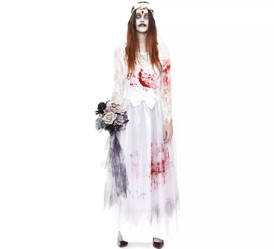 Translation missing: es.Disfraz de Novia Cadáver con Sangre para mujer