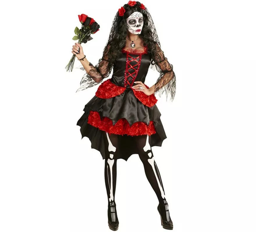 Translation missing: es.Disfraz de Novia Esqueleto Catrina para mujer
