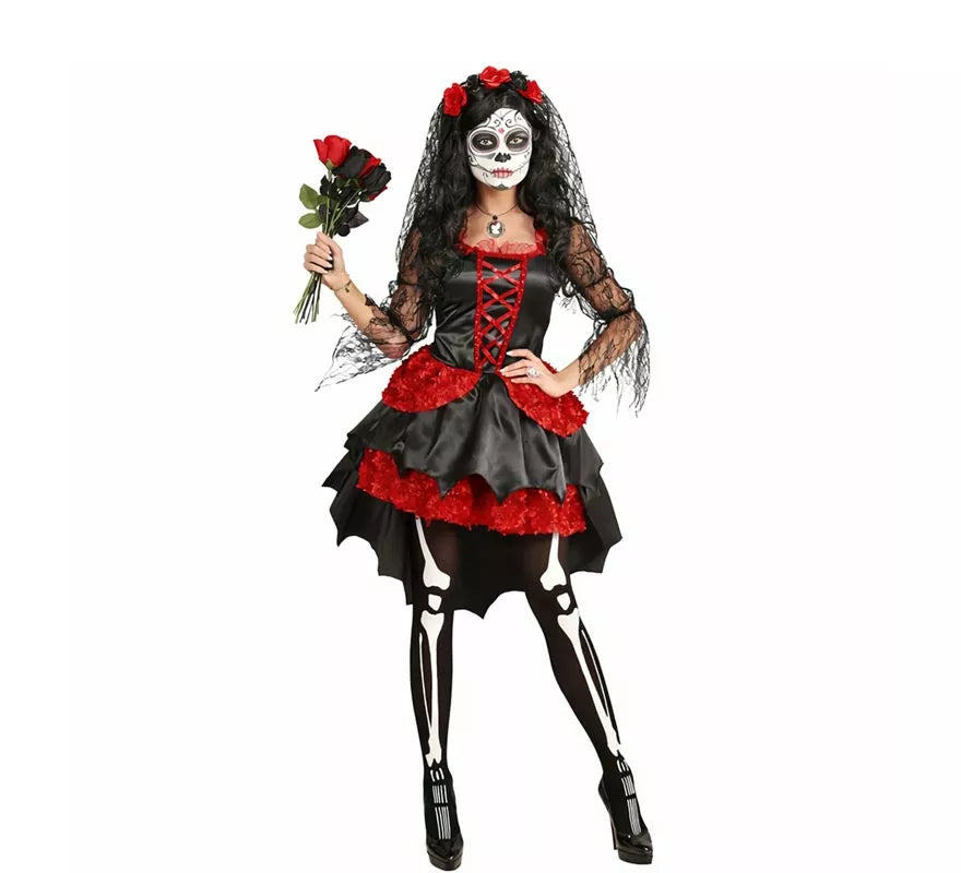 Disfraz de Novia Esqueleto Catrina para mujer