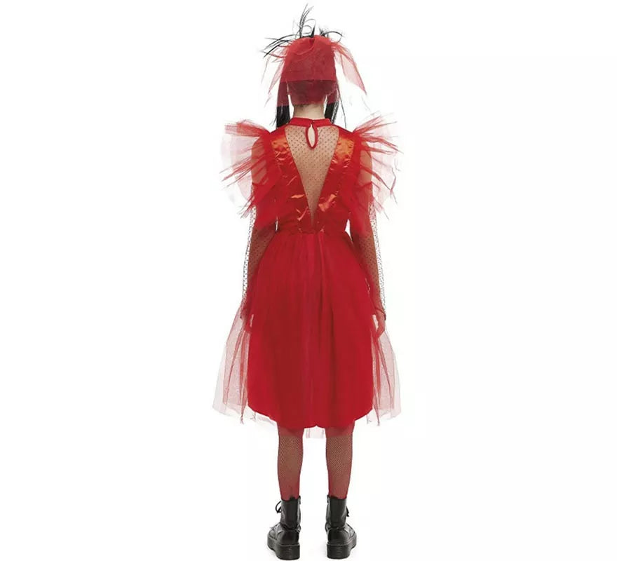 Translation missing: es.Disfraz de Novia roja de Fantasma a rayas para mujer