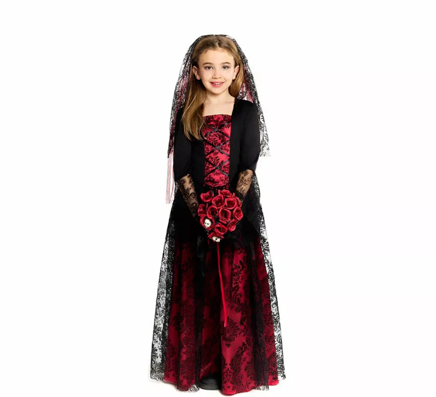 Translation missing: es.Disfraz de Novia Vampiresa Gótica para niña