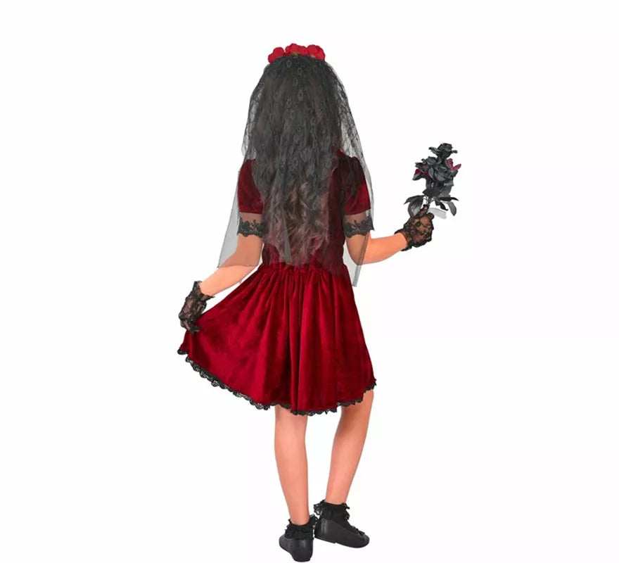 Disfraz de Novia Vampiresa Gótica para niña