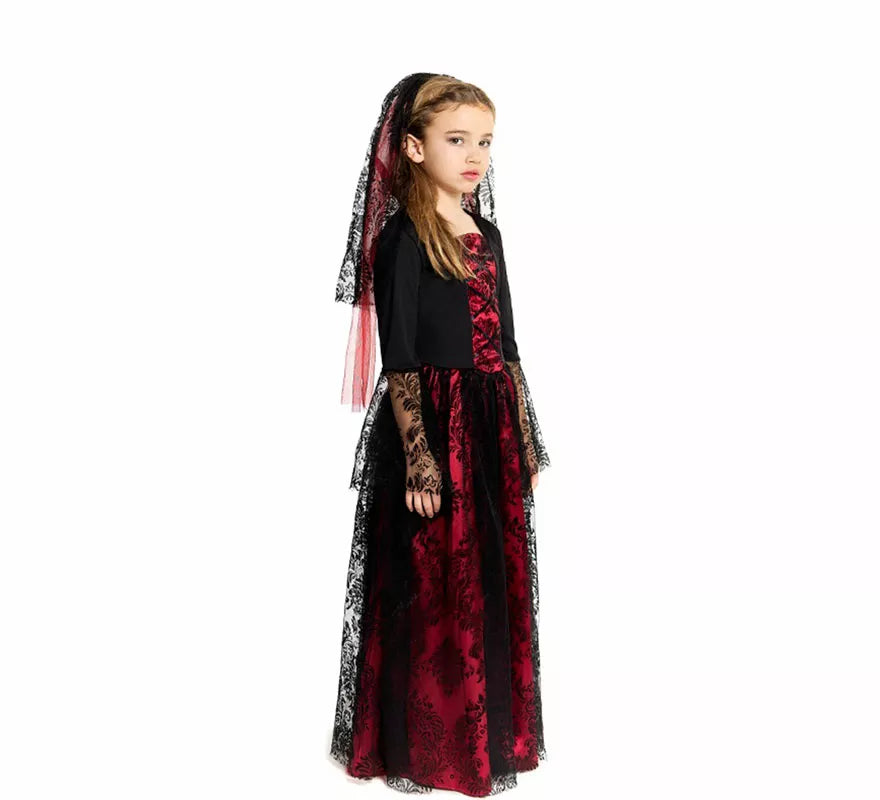 Translation missing: es.Disfraz de Novia Vampiresa Gótica para niña