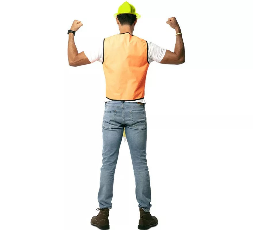 Disfraz de Obrero con herramienta para hombre