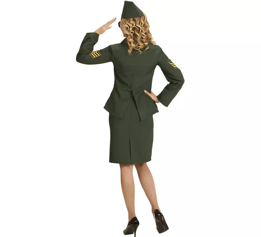 Translation missing: es.Disfraz de Oficial de la Armada verde para mujer