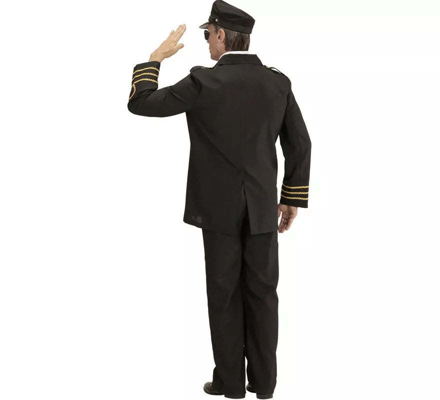 Disfraz de Oficial de la Marina en Negro para hombre
