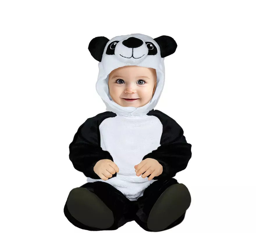 Translation missing: es.Disfraz de Oso Panda con capucha para bebé