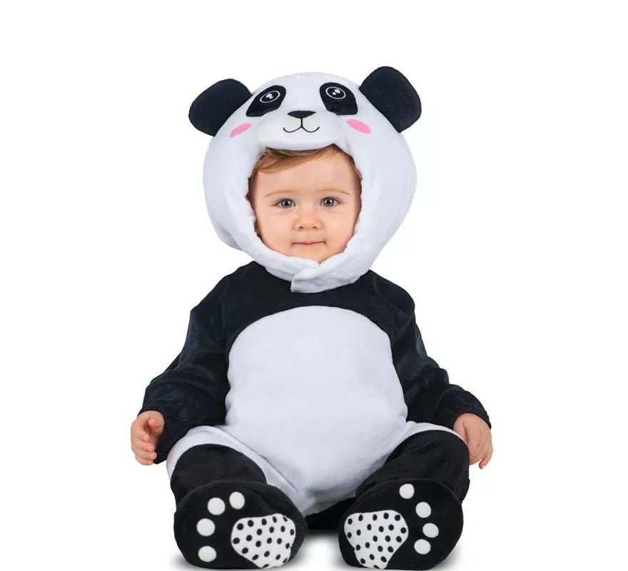 Translation missing: es.Disfraz de Oso Panda con gorro y cola para bebé y niños