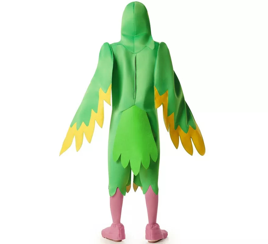 Translation missing: es.Disfraz de Pájaro Papagayo verde para hombre