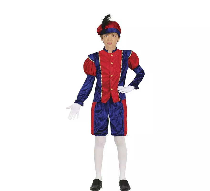 Translation missing: es.Disfraz de Paje blaugrana elegante para niño