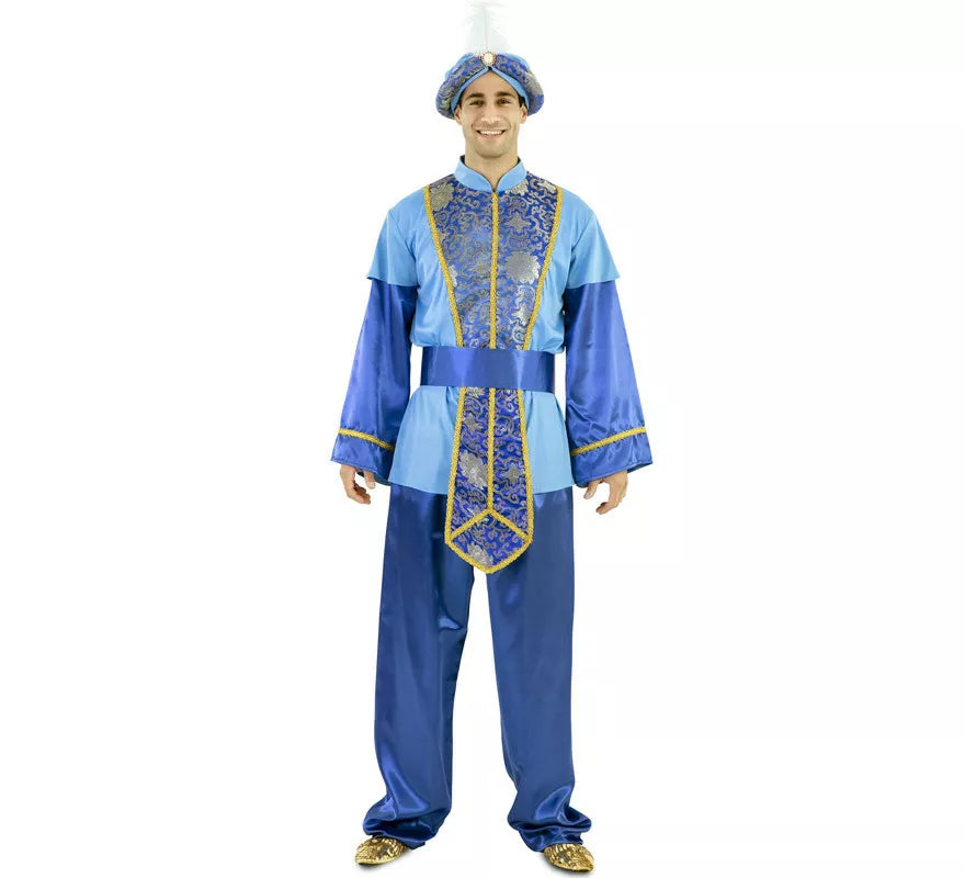 Translation missing: es.Disfraz de Paje Real Azul para hombre