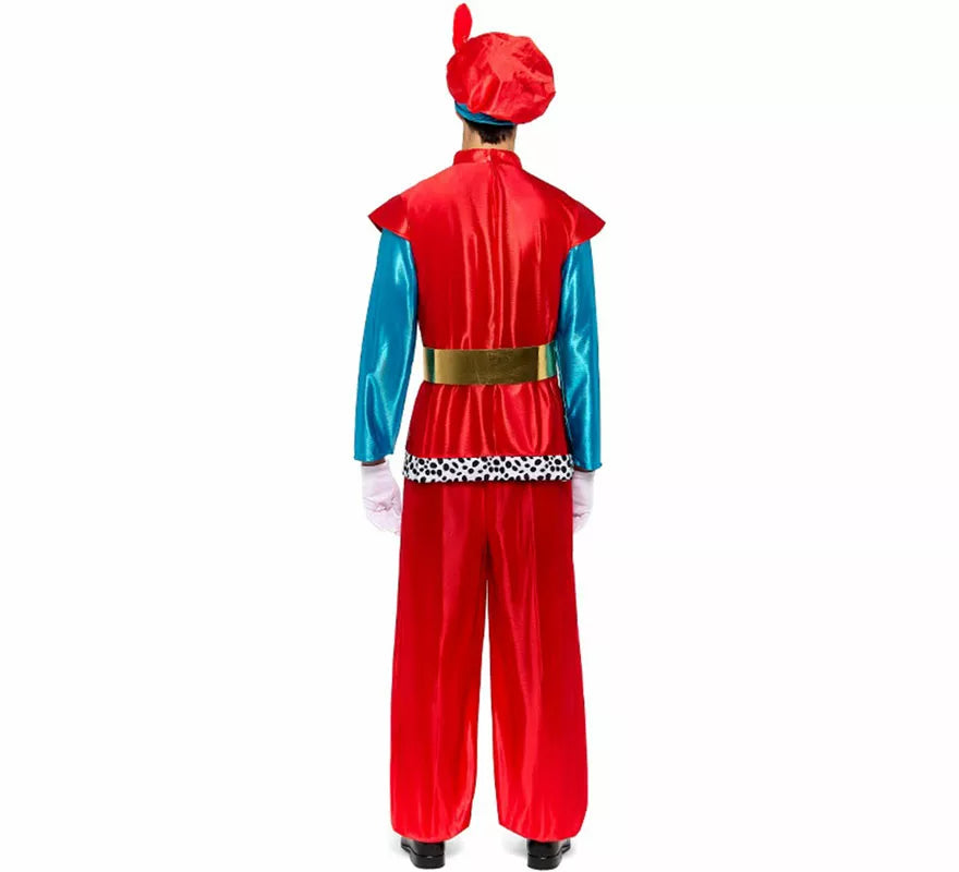 Translation missing: es.Disfraz de Paje Real rojo para hombre