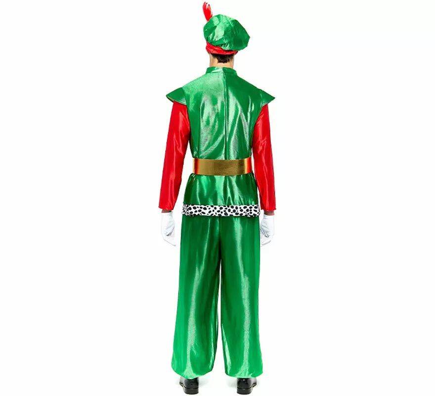 Translation missing: es.Disfraz de Paje Real verde para hombre