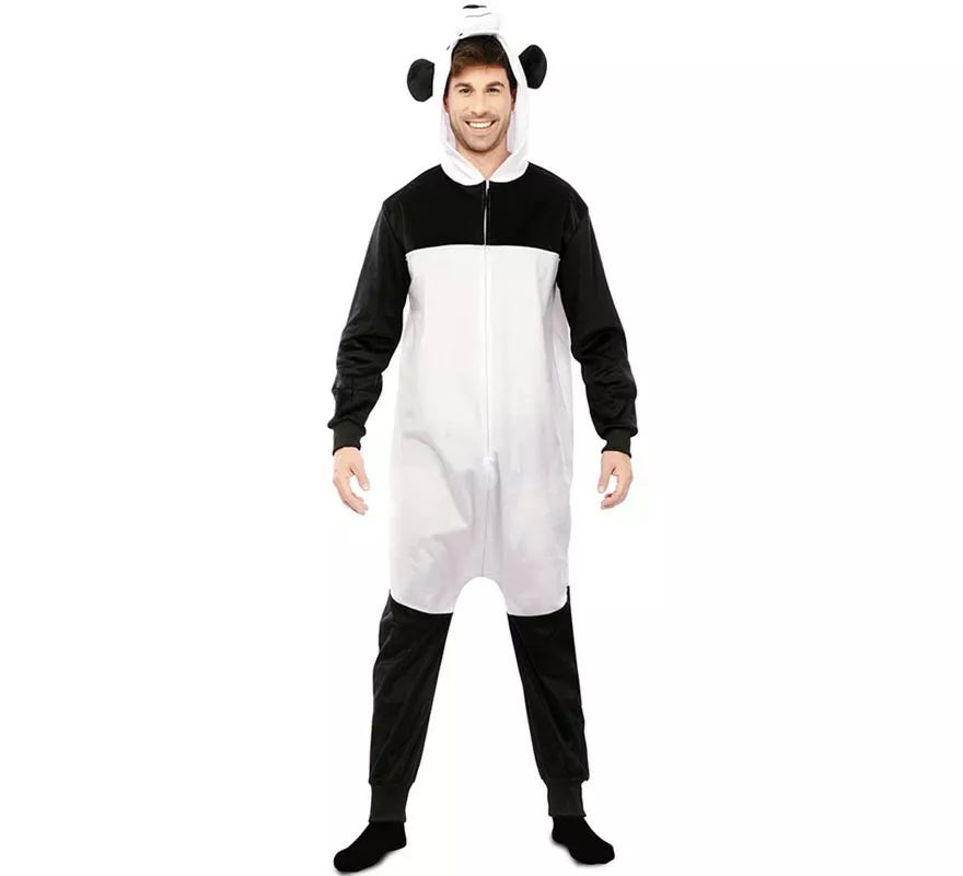 Disfraz de Panda Kugurumi con capucha y orejas para adulto