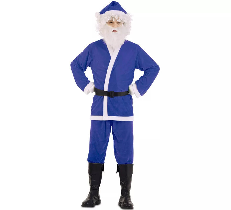 Translation missing: es.Disfraz de Papa Noel Azul para hombre
