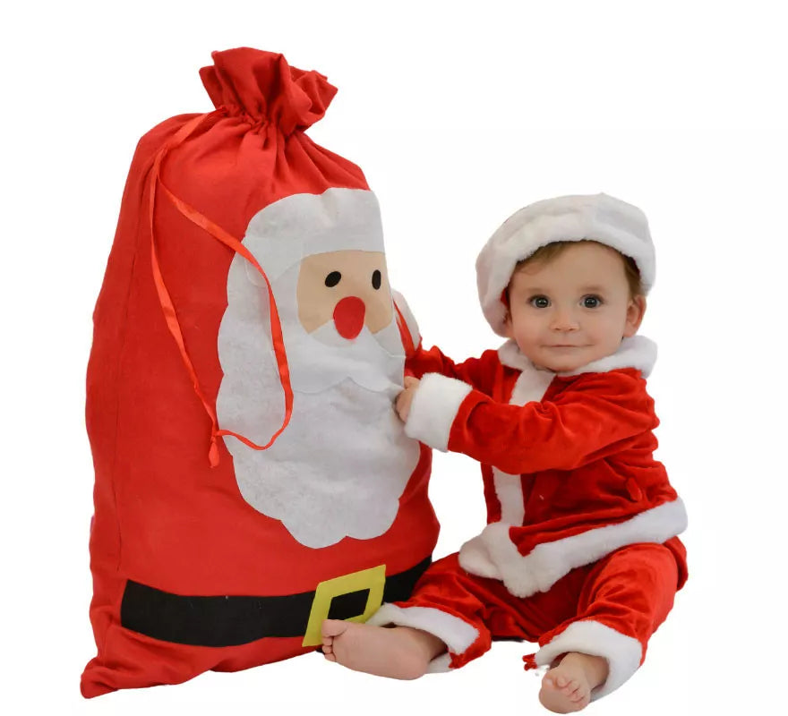 Translation missing: es.Disfraz de Papa Noel Baby para bebé de terciopelo