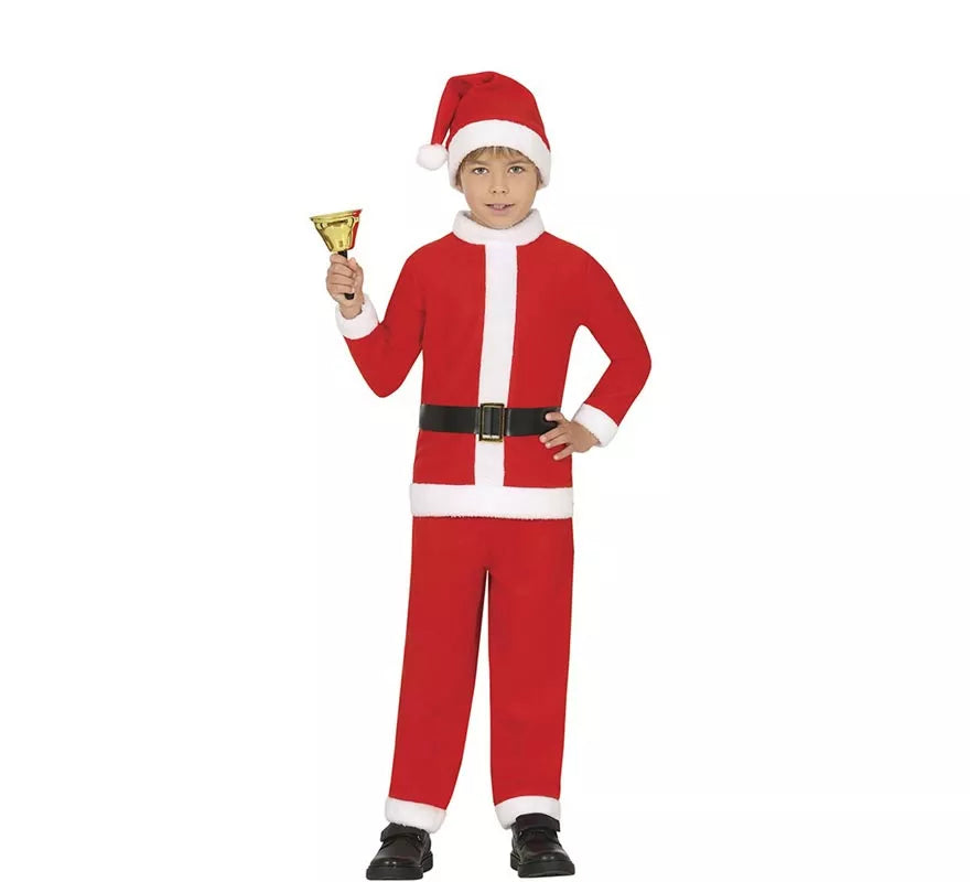 Translation missing: es.Disfraz de Papá Noel clásico con gorro y cinturón para niño