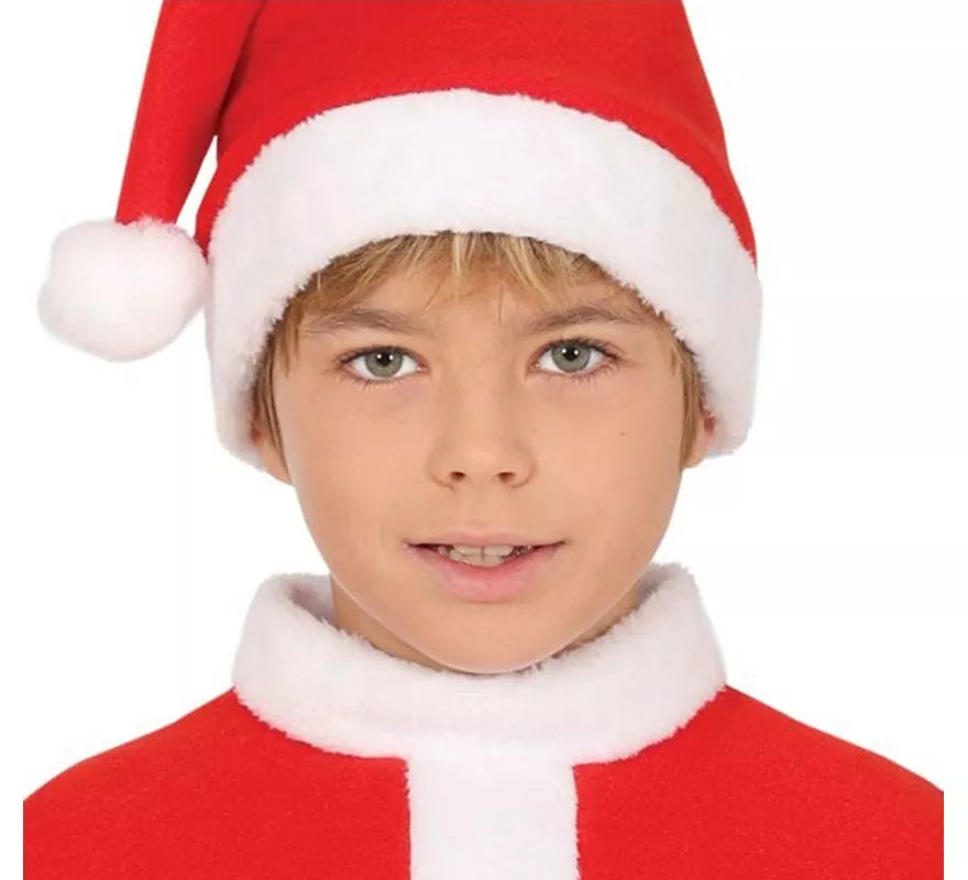 Translation missing: es.Disfraz de Papá Noel clásico con gorro y cinturón para niño