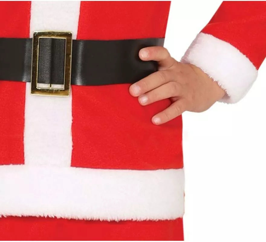 Translation missing: es.Disfraz de Papá Noel clásico con gorro y cinturón para niño