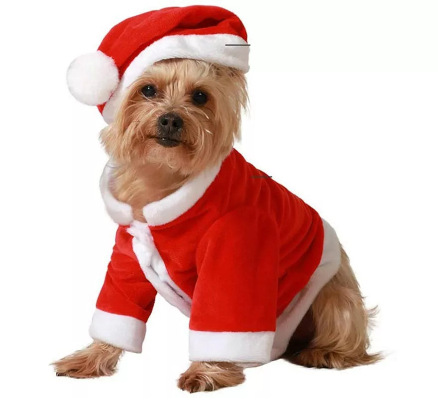 Translation missing: es.Disfraz de Papá Noel clásico rojo para perro