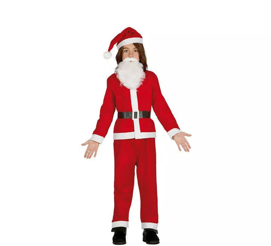 Translation missing: es.Disfraz de Papa Noel con barba para niño
