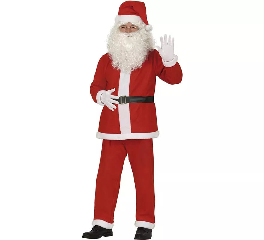 Translation missing: es.Disfraz de Papá Noel con cinturón negro para hombre